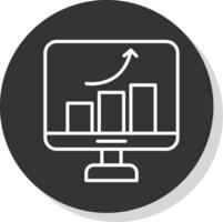 Improvement Line Shadow Circle Icon Design vector