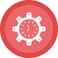 Time management Line Shadow Circle Icon Design vector