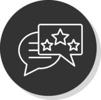 Feedback Line Shadow Circle Icon Design vector