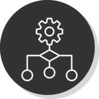 Algorithm Line Shadow Circle Icon Design vector
