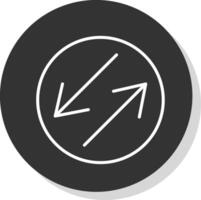 Swap Line Shadow Circle Icon Design vector