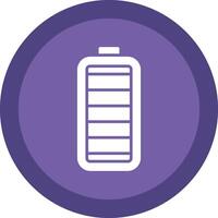 Battery Line Shadow Circle Icon Design vector