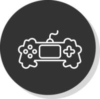 Game Line Shadow Circle Icon Design vector