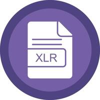 XLR File Format Line Shadow Circle Icon Design vector