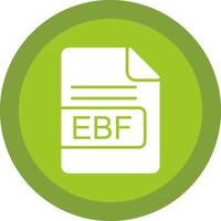 EBF File Format Line Shadow Circle Icon Design vector