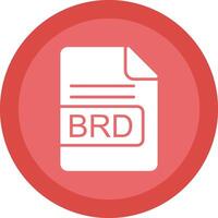 BRD File Format Line Shadow Circle Icon Design vector