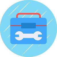 Tool Kit Flat Circle Icon Design vector