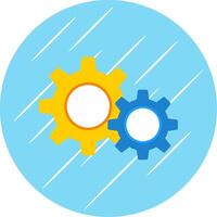 Settings Flat Circle Icon Design vector