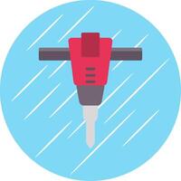 Jackhammer Flat Circle Icon Design vector