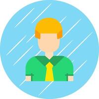 Employee Flat Circle Icon Design vector