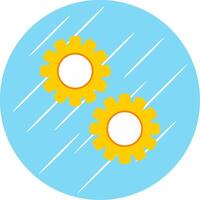 Cogwheel Flat Circle Icon Design vector