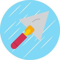 Cement Trowel Flat Circle Icon Design vector