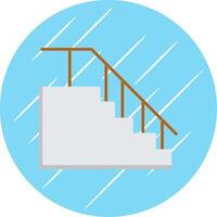 Stairs Flat Circle Icon Design vector