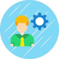 Engineering Flat Circle Icon Design vector