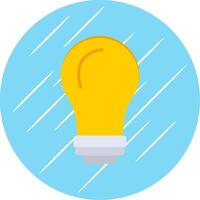 Light Bulb Flat Circle Icon Design vector