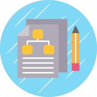 Project Planning Flat Circle Icon Design vector