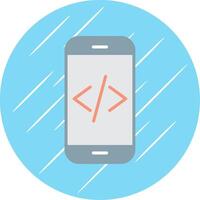 App Development Flat Circle Icon Design vector