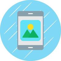 Mobile Application Flat Circle Icon Design vector