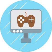 Game Development Flat Circle Icon Design vector