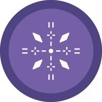 Firework Line Shadow Circle Icon Design vector