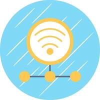 Internet conexión plano circulo icono diseño vector