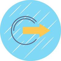 Logout Flat Circle Icon Design vector