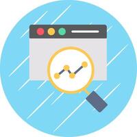 Web Monitoring Flat Circle Icon Design vector