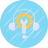 Tech Support Flat Circle Icon Design vector