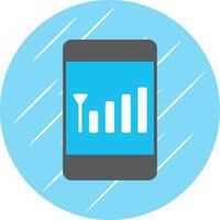 Mobile Network Flat Circle Icon Design vector