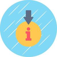 Information Download Flat Circle Icon Design vector