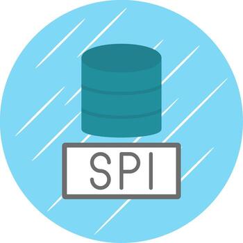 sql bases de datos plano circulo icono diseño vector
