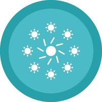 Firework Line Shadow Circle Icon Design vector