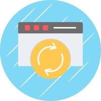 Page Loading Flat Circle Icon Design vector