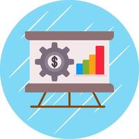 Money Analytics Flat Circle Icon Design vector