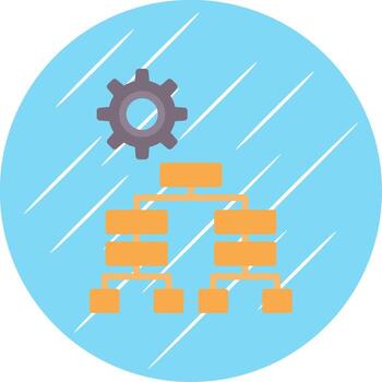 Hierarchy Flat Circle Icon Design vector