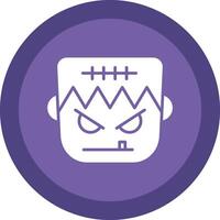 frankenstein línea sombra circulo icono diseño vector