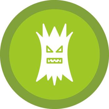 Tree Halloween Line Shadow Circle Icon Design vector