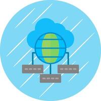 Data Sumit Flat Circle Icon Design vector