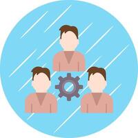 Team Management Flat Circle Icon Design vector