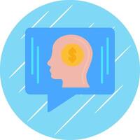 Money Idea Chat Flat Circle Icon Design vector