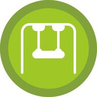 Swing Line Shadow Circle Icon Design vector