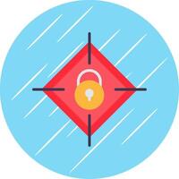 Target Secure Flat Circle Icon Design vector