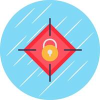 Target Secure Flat Circle Icon Design vector