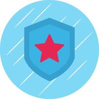 Shield Flat Circle Icon Design vector