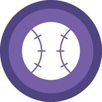 Baseball Line Shadow Circle Icon Design vector