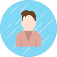 Person Avatar Flat Circle Icon Design vector