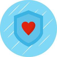 Security Like Flat Circle Icon Design vector