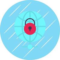 Security World Flat Circle Icon Design vector