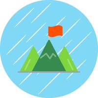Goal Summit Flat Circle Icon Design vector