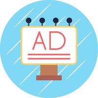 Banner Ads Flat Circle Icon Design vector